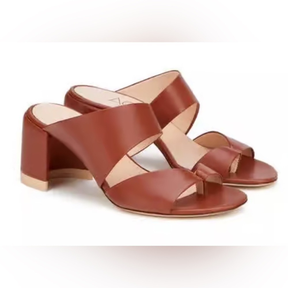 AGL Greta Moon Thong Heeled Sandal in Jujube Rosa Size 40, US 9.5